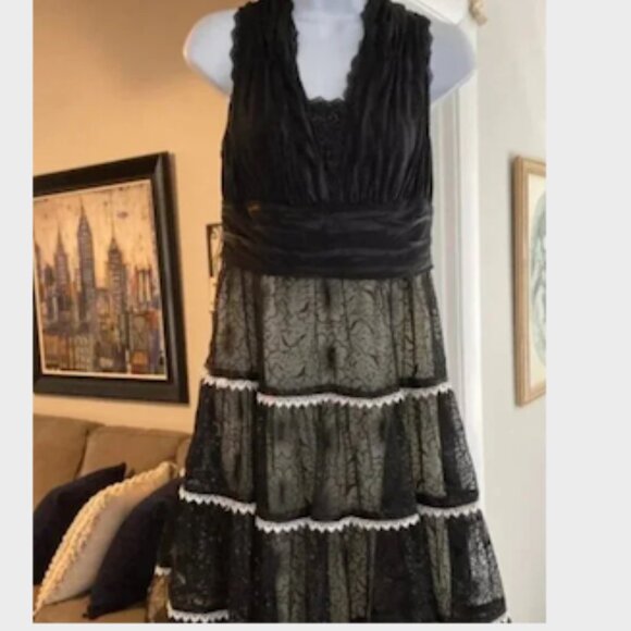 Versace Black Tulle Sequins Sleeveless Cocktail Party Dress Italy EUR 40 US 9 JR - Picture 12 of 12